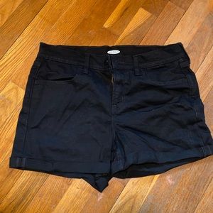 Black jean shorts